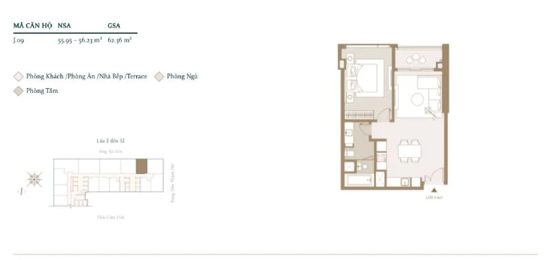 Phân tích chi tiết layout căn 1PN Grand Marina