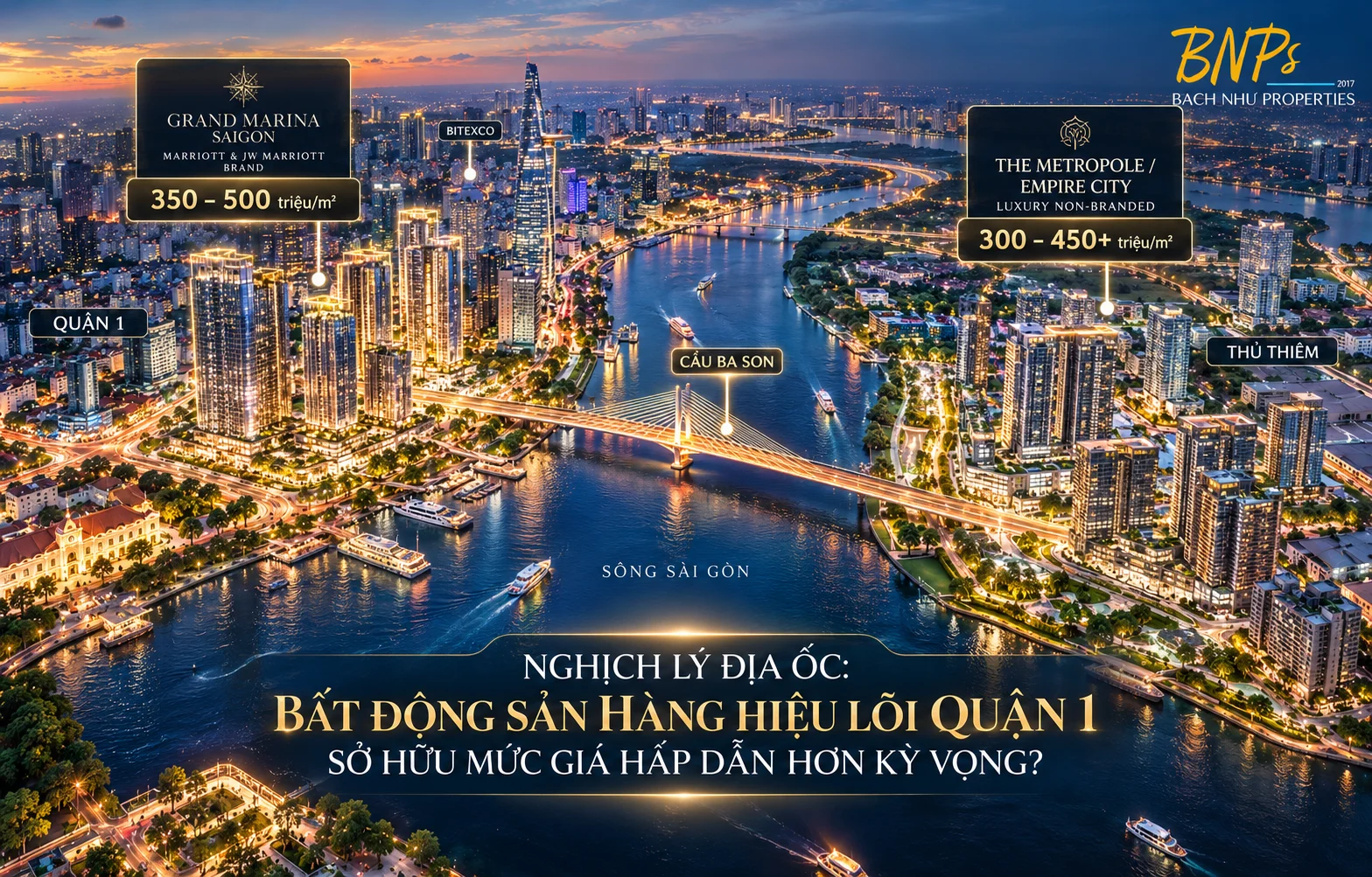 Toàn cảnh thị trường căn hộ Quận 2 (cũ) – TP. Thủ Đức và Mặt bằng Giá Grand Marina Saigon Hiện Tại